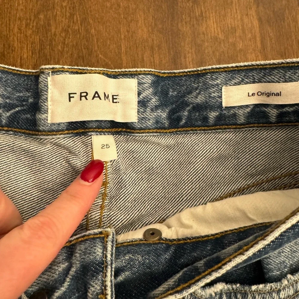 NWT! Frame Le Original Distressed Jeans, sz 25 - Picture 4 of 10